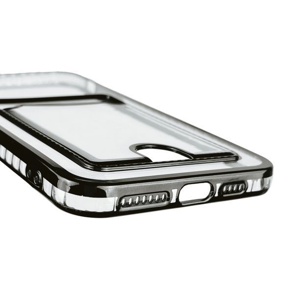 Чохол для Apple iPhone Xs Max із чорною окантовкою з кишенькою для карток на айфон Хс Макс чорний 0013051 фото