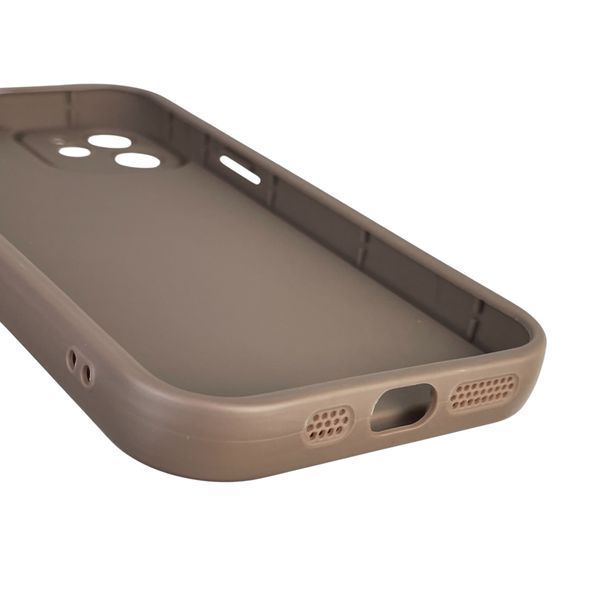 Чехол силиконовый оригинальный Soft Touch с 3D принтом злой котик для Apple iPhone 12 коричневый (Полная защита камеры) 0046195 фото