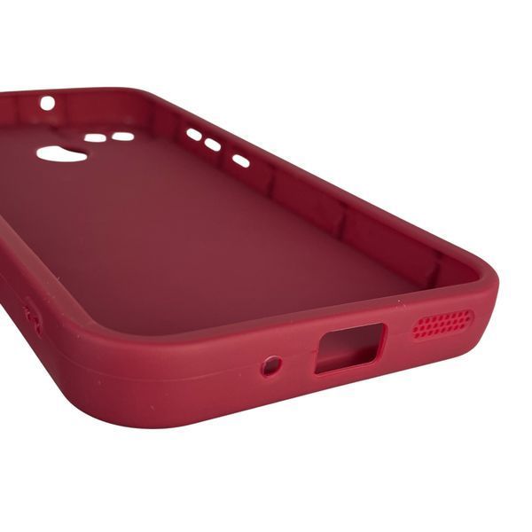 Чехол силиконовый оригинальный Soft Touch с 3D принтом смешного теда мишки для Xiaomi Redmi 9C бордовый (Полная защита камеры) 0048919 фото