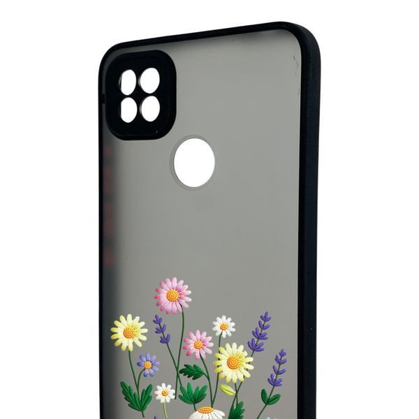 Чехол для телефона Xiaomi Redmi 9C с 3D принтом полевые цветы с высокими бортами черный 0059297 фото