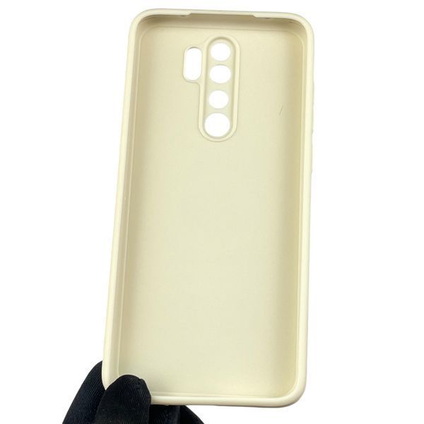 Чехол для Xiaomi Redmi Note 8 Pro с квадратными гранями с защитой камеры на сяоми редми нот 8 про бежевый 0012914 фото
