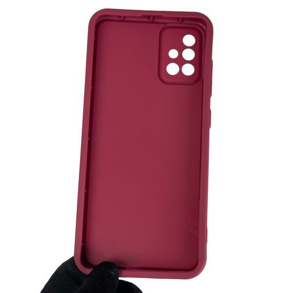 Чохол силіконовий Soft Touch з 3D принтом для Samsung Galaxy A51 (SM-A515F) бордовий (Повний захист камери) 0042026 фото