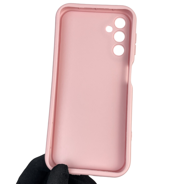 Чехол силиконовый Soft Touch с 3D принтом Майнкрафт для Samsung Galaxy A14 4G (SM-A145F) розовый (Полная защита камеры) 0041155 фото