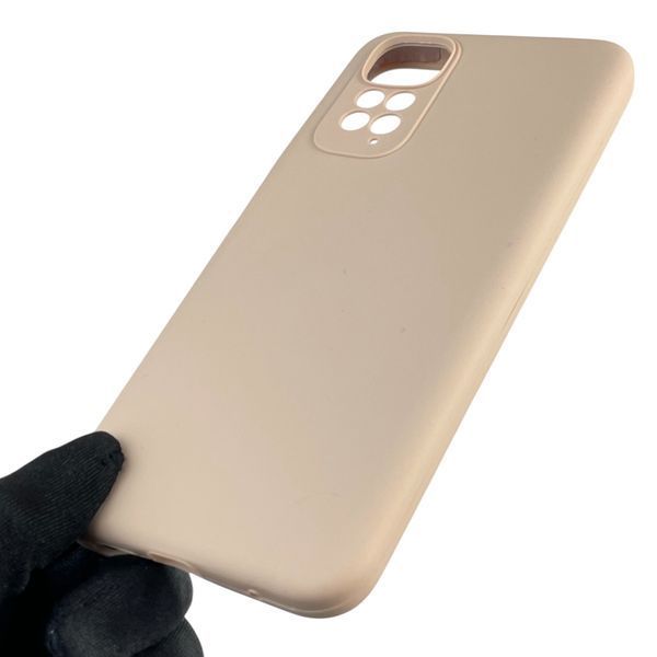 Чохол для Xiaomi Redmi Note 11 4G силіконовий з мікрофіброю нековзний на сяомі редмі нот 11 4г пудровий 0032663 фото