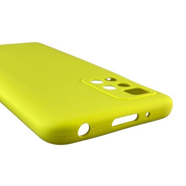 Чехол для Xiaomi Redmi 10 (4G) силиконовый с микрофиброй нескользящий на сяоми редми 10 4г желтый 0032543 фото
