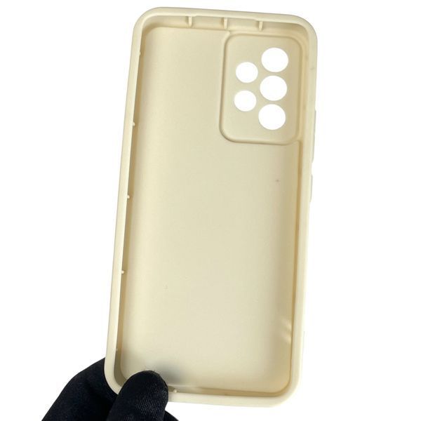 Чехол силиконовый Soft Touch с 3D принтом злой котик для Samsung Galaxy A53 5G (SM-A536E) молочный (Полная защита камеры) 0047005 фото