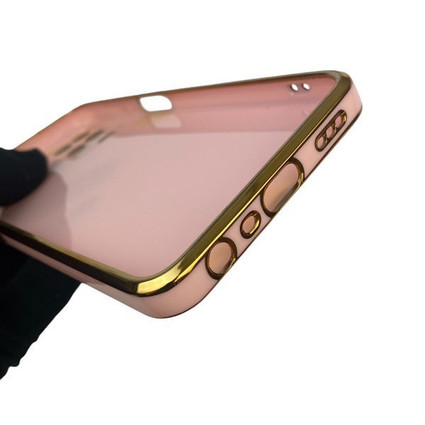 Чохол для Oppo A54 4G з кільцем MagSafe із золотою окантовкою на оппо а54 пудровий gs1 0022203 фото