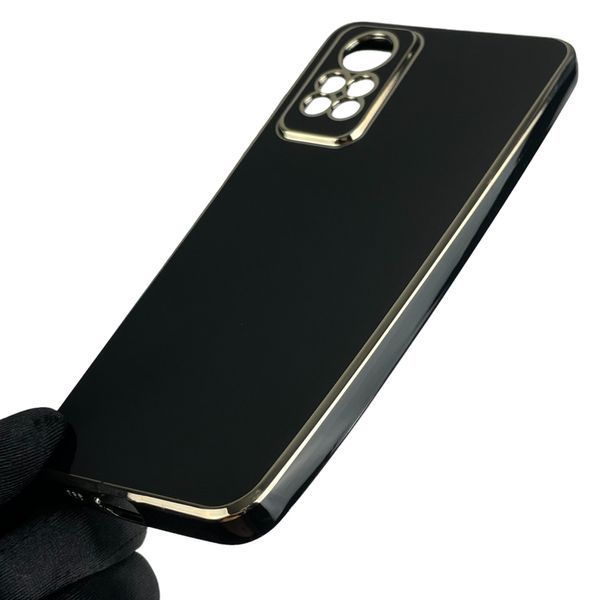 Чехол для Xiaomi Redmi Note 12 Pro (4G) с серебряной окантовкой с защитой камеры сяоми редми нот 12 про чёрный 0008249 фото