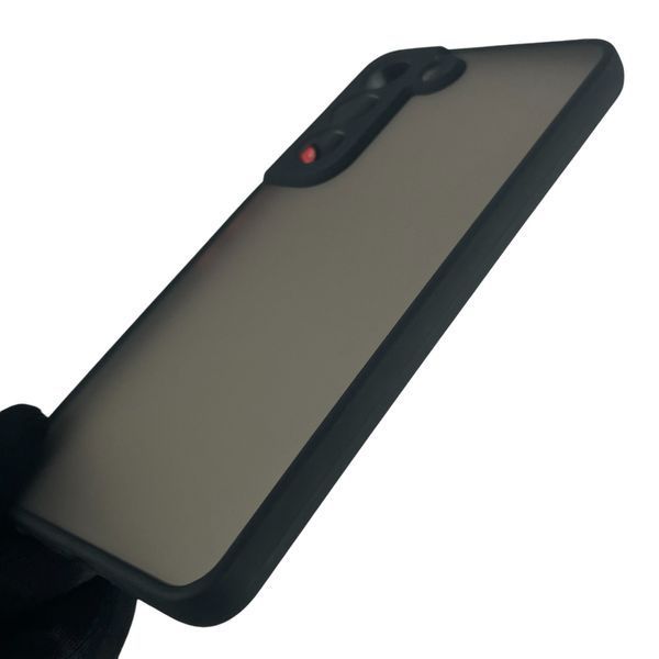 Чохол для Samsung Galaxy S22 (SM-S901B) матовий з високими бортами з захистом камери на самсунг с22 чорний 0012130 фото
