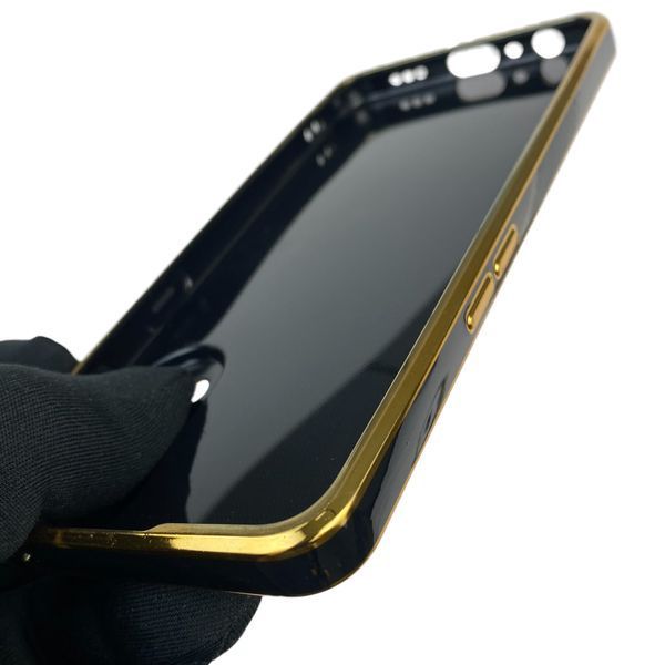 Чехол для OPPO Reno 8T 4G с кольцом MagSafe с золотой окантовкой на оппо рено 8т черный gs1 0021359 фото