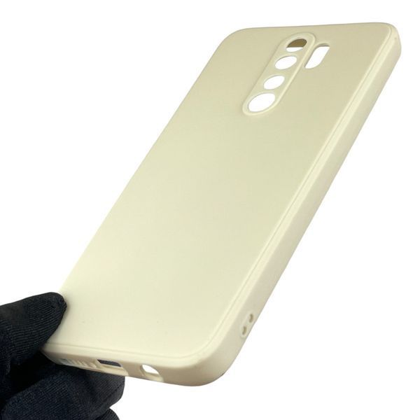 Чехол для Xiaomi Redmi Note 8 Pro с квадратными гранями с защитой камеры на сяоми редми нот 8 про бежевый 0012914 фото