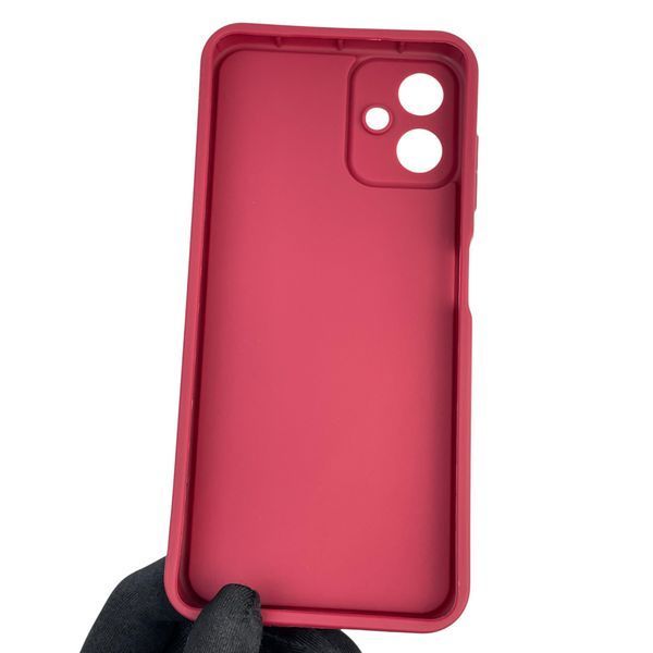 Чохол силіконовий оригінальний Soft Touch з 3D принтом злого кота для Samsung Galaxy A06 (SM-A065) бордовий (Повний захист камери) 0046346 фото