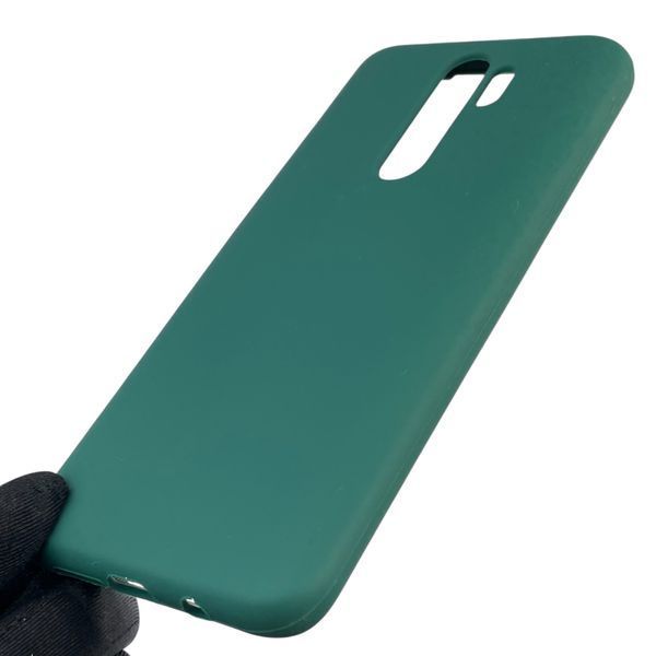 Чехол для Xiaomi Redmi Note 8 Pro силиконовый с микрофиброй нескользящий на сяоми редми нот 8 про зеленый 0032793 фото