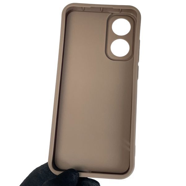 Чехол силиконовый Soft Touch с 3D принтом милый мишка для OPPO A78 4G коричневый (Полная защита камеры) 0044997 фото