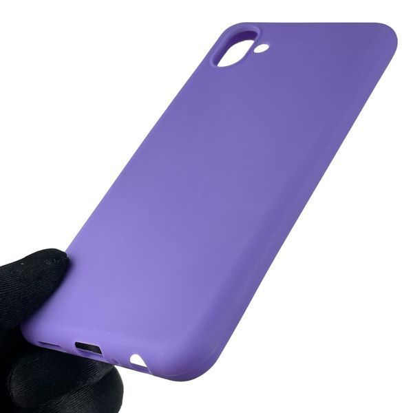 Чохол для Samsung Galaxy A04 SM-A045F однотонний матовий силіконовий на самсунг а04 бузковий 0000129 фото