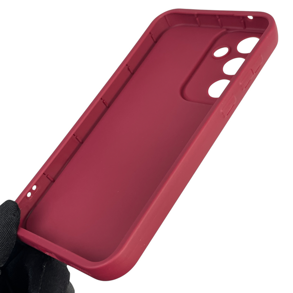 Чехол силиконовый Soft Touch с 3D принтом Майнкрафт для Samsung Galaxy A35 5G (SM-A356B) бордовый (Полная защита камеры) 0041266 фото