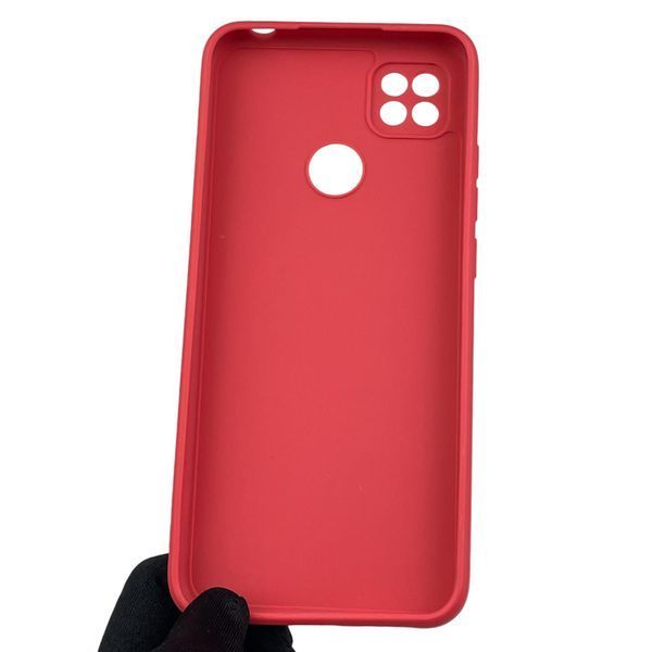Чехол для Xiaomi Redmi 9C с квадратными гранями с защитой камеры на сяоми редми 9с красный 0012763 фото