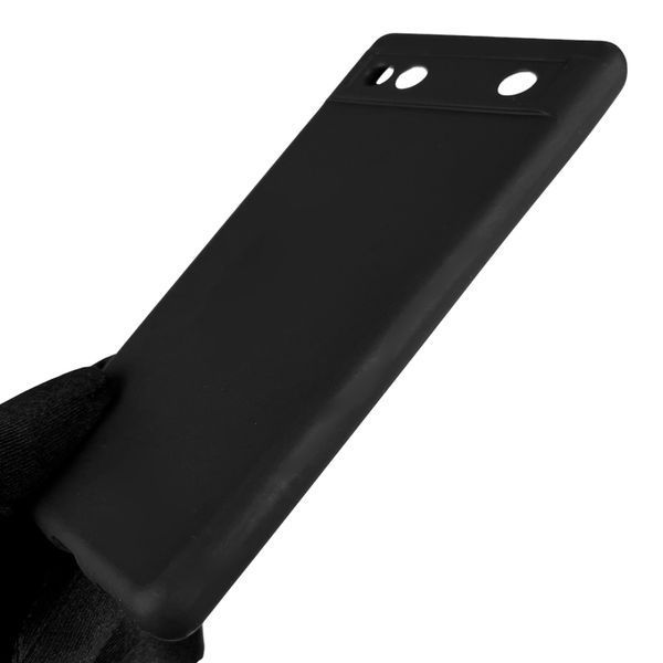 Чохол для Google Pixel 6A однотонний із захистом камери на гугл піксель 6а чорний 0004401 фото