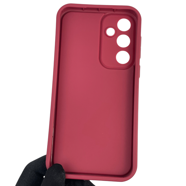 Чехол силиконовый Soft Touch с 3D принтом Майнкрафт для Samsung Galaxy A35 5G (SM-A356B) бордовый (Полная защита камеры) 0041266 фото