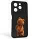 Чохол силіконовий Soft Touch з 3D принтом кумедний тед ведмідик для TECNO Spark 10 Pro (KI7) чорний (Повний захист камери) 0049227 фото 1
