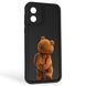 Чохол силіконовий оригінальний Soft Touch з 3D принтом кумедний тед ведмідик для Motorola Moto E13 (PAXT0034) чорний (Повний захист камери) 0048417 фото 1