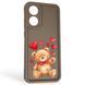 Чехол силиконовый Soft Touch с 3D принтом милый мишка для OPPO A78 4G коричневый (Полная защита камеры) 0044997 фото 1