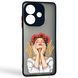 Чохол для телефона Oppo A3 с 3D принтом дівчина маки колоски із захистом камери чорний 0059247 фото 1