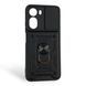 Чохол із шторкою камери для Xiaomi Poco C81 Pro чорний (кільце-тримач, протиударний) 0062411 фото 1