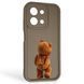 Чохол силіконовий Soft Touch з 3D принтом кумедний тед ведмідик для Xiaomi Redmi 15C EU коричневий (Повний захист камери) 0049248 фото 1