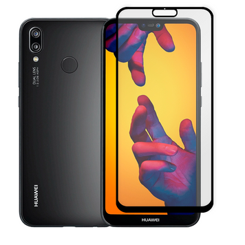 Защитное стекло МАТОВОЕ для телефона Huawei P20 противоударное полноэкранное на хуавей п20 черное 0038981 фото