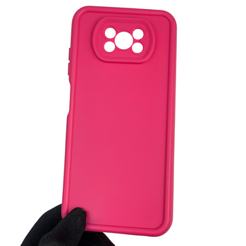 Чохол силіконовий Soft Touch для Xiaomi Poco X3 малиновий (Повний захист камери) 0039763 фото