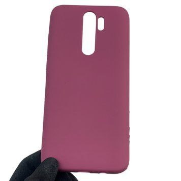 Чехол для Xiaomi Redmi Note 8 Pro силиконовый с микрофиброй нескользящий на сяоми редми нот 8 про бордовый 0032794 фото