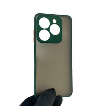 Чехол для телефона Tecno Spark 20C BG7n с высокими бортами с защитой камеры на техно спарк 20с темно-зеленый 0026124 фото