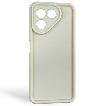 Чехол силиконовый Soft Touch для Tecno Pova 7 (LJ7 ) молочный (Полная защита камеры) 0054492 фото