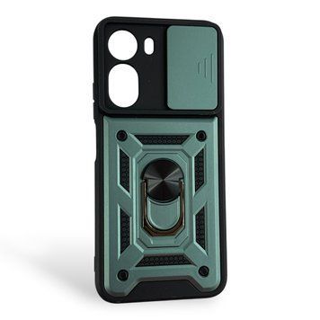 Чохол із шторкою камери для Xiaomi Poco C81 Pro зелений (протиударний, кільце в авто) 0062410 фото