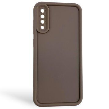 Чехол силиконовый Soft Touch для Samsung Galaxy A70 коричневый (Полная защита камеры) 0054003 фото