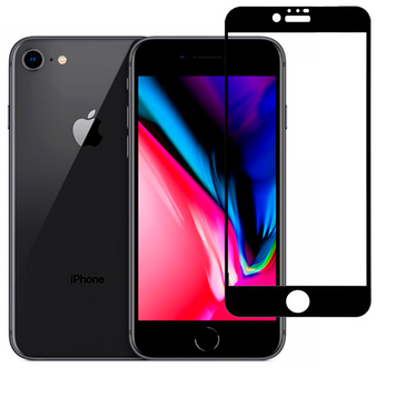 Защитное стекло для телефона Apple iPhone 8 противоударное полноэкранное на айфон 8 черное 0038475 фото