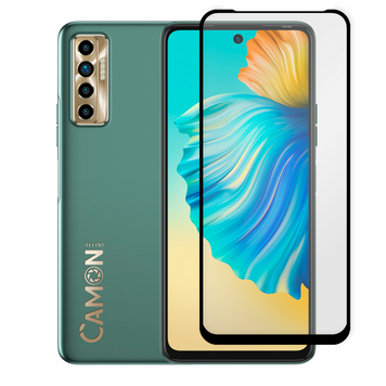 Захисне скло для телефона Tecno Camon 17P протиударне повноекранне на техно камон 17п чорне 0038767 фото