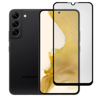 Защитное стекло МАТОВОЕ для телефона Samsung Galaxy S22 (SM-S901B) противоударное на самсунг с22 черное 0039062 фото