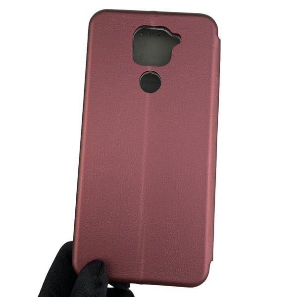 Чохол-книжка для Xiaomi Redmi Note 9 з підставкою на сяомі редмі нот 9 бордова 0001608 фото