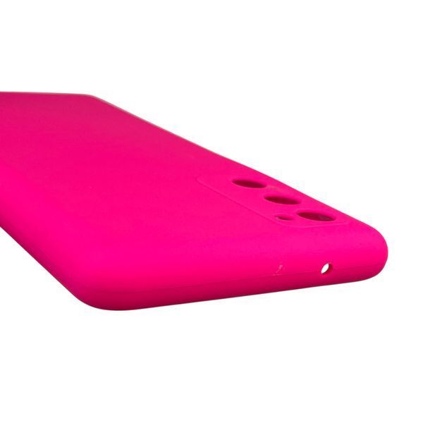 Чехол для Samsung Galaxy S20 FE (SM-G780G) силиконовый с микрофиброй нескользящий на самсунг с20 фе малиновый 0032170 фото