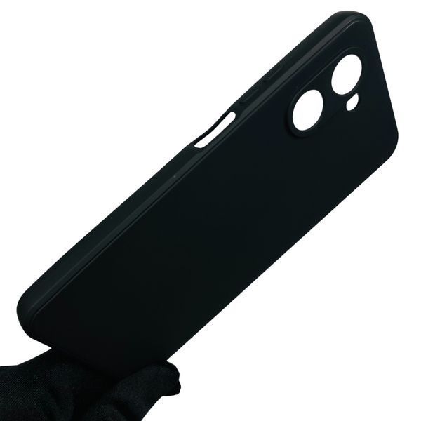 Чехол для Realme C33 однотонный с квадратными гранями с защитой камеры на реалми с33 чёрный 0001535 фото