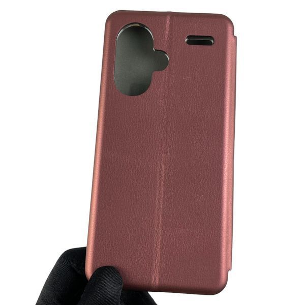 Чохол-книжка для Xiaomi Redmi Note 13 Pro Plus з підставкою на сяоміредмі нот 13 про плюс бордова 0004103 фото
