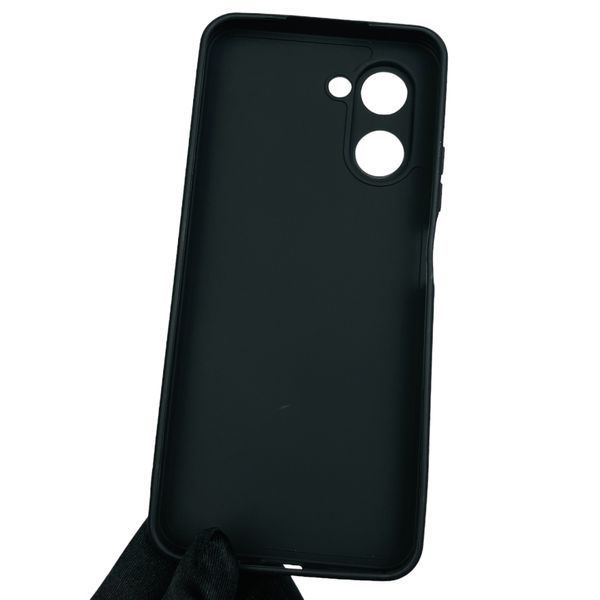 Чехол для Realme C33 однотонный с квадратными гранями с защитой камеры на реалми с33 чёрный 0001535 фото