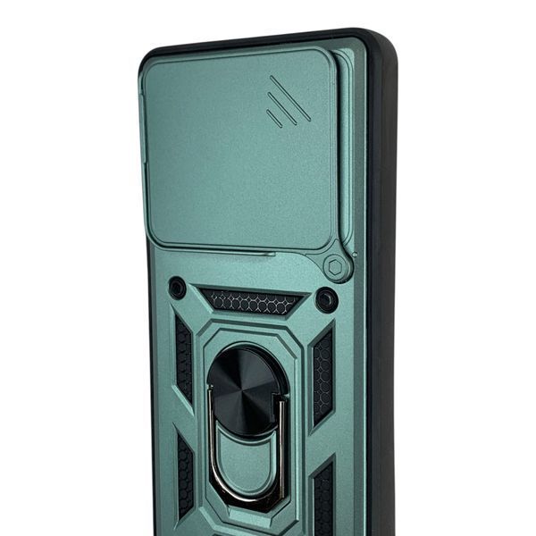Чохол протиударний для ZTE Nubia V60 Design з магнітною пластиною зі шторкою на камері зелений 0050933 фото