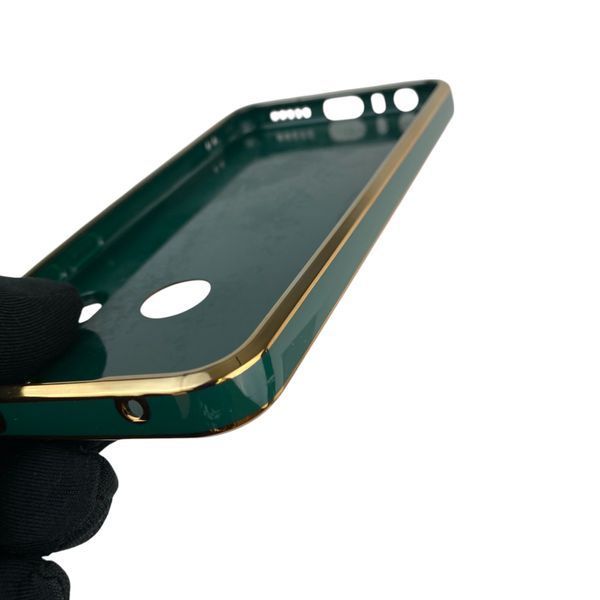 Чехол для Xiaomi Redmi Note 8T с защитой камеры с золотой окантовкой на редми нот 8т темно-зелёный gs1 0020046 фото
