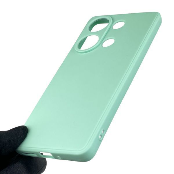 Чехол для Xiaomi Redmi Note 13 Pro 4G с квадратными гранями на сяоми редми нот 13 про 4г мятный 0012864 фото