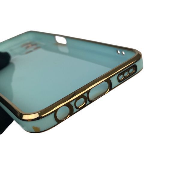 Чохол для Oppo A55 4G з кільцем MagSafe із золотою окантовкою на оппо а55 бірюзовий gs1 0022205 фото