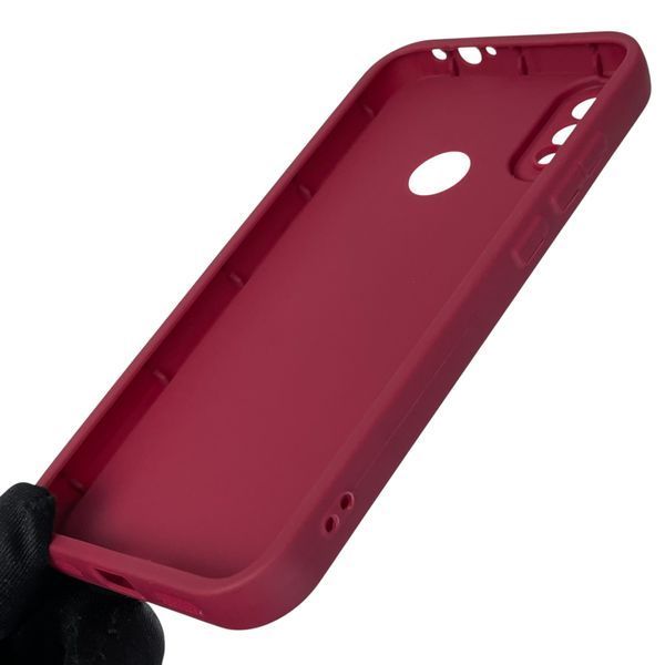 Чехол силиконовый Soft Touch с 3D принтом злой котик для Xiaomi Redmi Note 7 бордовый (Полная защита камеры) 0047066 фото