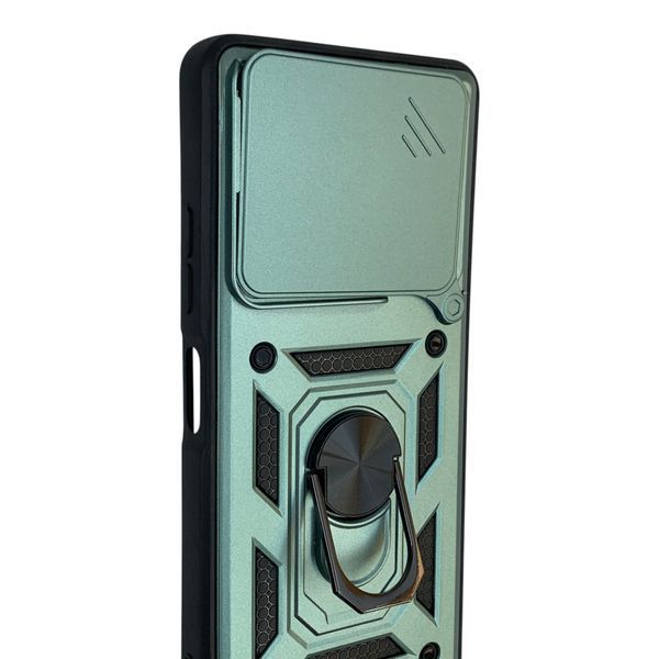 Чохол протиударний для ZTE Nubia V60 Design з магнітною пластиною зі шторкою на камері зелений 0050933 фото